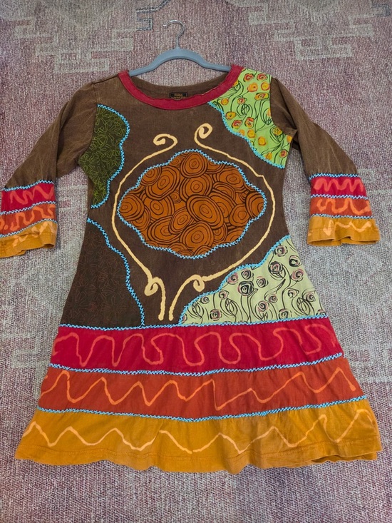 Rising International Dresses & Skirts - Vintage batik patchwork Rising international hippie core festival dress Nepal sm